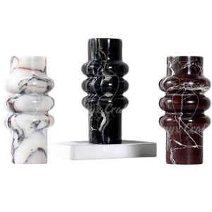 กระถางต้นไม้หินอ่อนสีเบจแบบตั้งพื้น ทำด้วยมือ ทนทานต่อรอยขีดข่วนและความชื้น เหมาะสำหรับตกแต่งสวนและบ้าน - Product Image 3