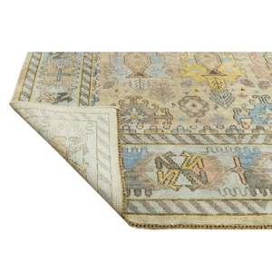 Tapis de luxe persan fait à la machine en polyester antidérapant de grande taille, hauteur de poils moyenne, broderie turque abstraite pour chambre à coucher - Product Image 5