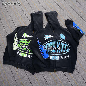 Vente en gros de sweats à capuche pour hommes personnalisés de qualité supérieure 100% coton sweat à capuche zippé polaire pour l'hiver sweats à capuche surdimensionnés pour homme - Product Image 2