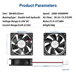60mm 70mm 80mm 92mm 120mm BLDC 12V 24V 5V Lüfter Geräuscharmer Axiallüfter Mikro-Lüfter für Gaming-PCs Kühllüfter - Product Image 2