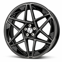 Jantes en alliage d'aluminium forgées monobloc à cinq branches, revêtement poudré, pour berlines et coupes sport haut de gamme, ajustement personnalisé