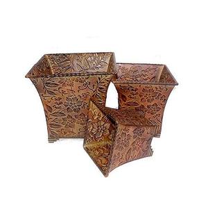 Maceta de metal con acabado de latón antiguo con diseño clásico para interiores de casas elegantes, forma y tamaño personalizados a bajo precio - Product Image 2