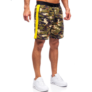 Mens running camo shorts lightweight quick dry activewear with <b>elastic</b> waistband and inner lining for training and gym wear - Product Image 2