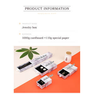 Nouveau tiroir boîte bijoux marbre boîte à bijoux bijoux noir emballage anneau boucle d'oreille pendentif collier Bracelet boîte de rangement - Product Image 3