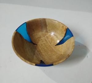 Tazón de Servir Minimalista de Madera de Mango y Resina con Logotipo Personalizado, Ecológico y Único, Vajilla para Mesa, Decoración para el Hogar - Product Image 2