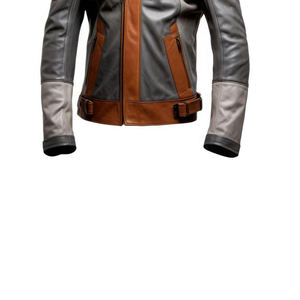 Veste de motard en cuir véritable avec un look classique et une finition durable, en cuir de vache vintage ciré - Product Image 5