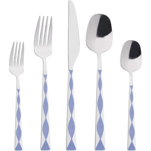 Best Wedding Cutlery <b>Set</b> in Silver Stainless Steel with Elegant Stone Pattern Handles 4 Pcs American Design - Product Image 2