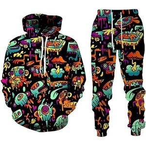 Ensemble de jogging de sport personnalisé de haute qualité unisexe, survêtement de sport pour homme, survêtement uni pour homme pour l'hiver - Product Image 2