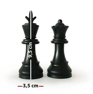 Juego de Piezas de Ajedrez de Plástico Star, Tamaño Torneo, Altura del Rey: 9.5 cm - 3.7 pulgadas - Product Image 3