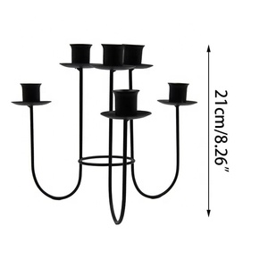 Bougeoir en fil métallique à deux têtes en forme de coeur Décoratif Tendance Design Impressionnant Décor de table d'éclairage Bougeoir à deux têtes en vrac - Product Image 4