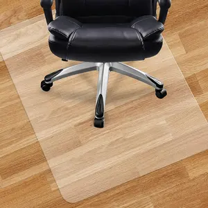 Tikar kursi meja kantor PVC vinil bening ramah lingkungan untuk lantai keras 36 "x 48"
