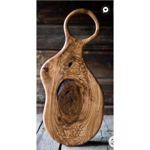 Planche à découper en bois de style ferme fabriquée en bois d'acacia ou de teck pour une planche à fromage durable en acier inoxydable - Product Image 4