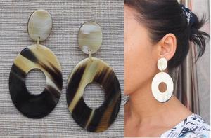 Pendientes de Cuerno de Búfalo para Niñas, Pendientes de Mujer, Joyería de Cuerno, Cuerno Natural para Mujer, Alta Calidad - Product Image 5