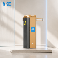 Barrière de voirie intelligente AKE en alliage d'aluminium avec bras droit, moteur DC sans balais, protection IP54, système de contrôle d'accès extérieur pour véhicules
