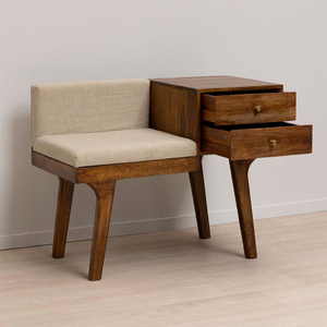 Mobilier moderne en bois de teck massif personnalisé Chaises et armoires simples avec tiroirs de rangement - Product Image 6