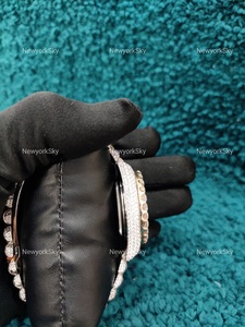 Trendy 32mm Antique Design Iced Out Moissanite Diamond Watch for Women Quartz Movement Dial Passes Diamond <b>Tester</b> Indian Seller - Product Image 6