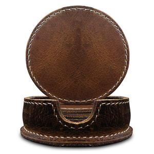 High Quality Leather <b>Coaster</b> for Office Customized Size Leather Round <b>Coaster</b> Holder for Coffee <b>Drink</b> <b>Coaster</b> at Best Price - Product Image 1