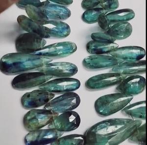 3เส้นลูกแพร์ kyanite ธรรมชาติลูกปัด briolette 746 CTS มาก10นิ้วหยดน้ำตาสร้อยคอพลอยสีเขียวลดการขาย Iroc - Product Image 2