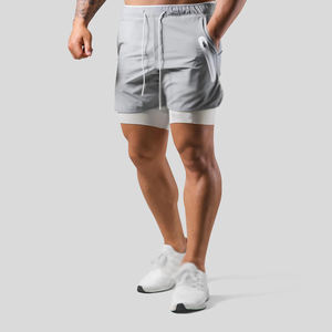 Pantalones Cortos Deportivos 2 en 1 para Hombre, con Cordón, Secado Rápido, Transpirables, Servicio OEM, para Entrenamiento y Running - Product Image 2