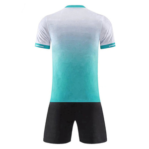 Haute qualité Polyester hommes sport Football maillot respirant Football uniformes ensembles Kits personnalisables adultes unisexe blanc Club - Product Image 3