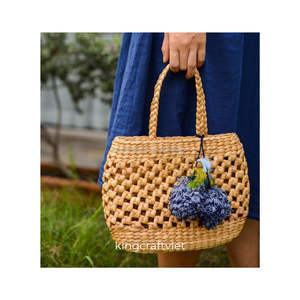 Bolsa de cuentas de jacinto de agua para mujer hecha a mano para vacaciones de verano buen precio al por mayor 2023 - Product Image 1