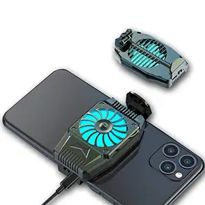 Radiador de celular compatível com todos os smartphones e tablets, ventilador de refrigeração RGB recarregável para jogos Tiktok Living, refrigerador para celular