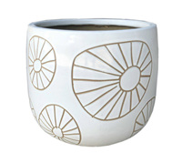 Pots de fleurs et jardinières Les petits pots de fleurs émaillés en céramique vietnamiens de haute qualité avec motif de feuille moderne et prix bon marché