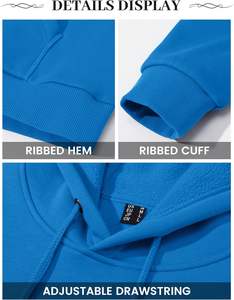 Vintage Oversized <b>Hoodie</b> For <b>Men</b> Drop Shoulder Pullover Cotton Sweatshirt Warm <b>Thick</b> Fleece Retro Style Winter Wear <b>Hoodie</b> - Product Image 5