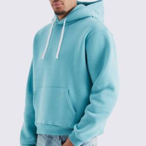 Jersey de algodón pesado, ropa de calle, sudaderas con capucha, logotipo en relieve 3D, sudaderas con capucha de gran tamaño para hombres, sudadera cálida de invierno con bolsillo de canguro - Product Image 2