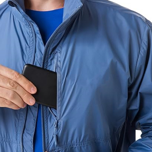 Chaqueta cortavientos resistente al agua ligera para hombre al aire libre personalizada con bolsillo, chaqueta impermeable al por mayor para senderismo - Product Image 4