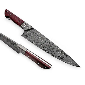 Venta al por mayor personalizado de alta calidad OEM ODM servicio profesional japonés Damasco acero cocina Chef cuchillo hecho a mano Chef cuchillos - Product Image 1