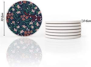 natural stone marble <b>coasters</b> for drinks luxury gold trim elegant - Product Image 4