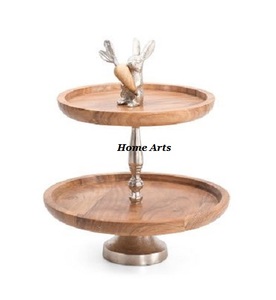 Lot de 2 supports à gâteaux de différentes tailles Présentoir à gâteaux de forme ronde au prix le plus bas - Product Image 5