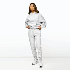 65% cotone 35% poliestere materiale Super morbido nastro di marca Trim Dynamic Jogger ruba pantaloni della tuta da <span class=keywords><strong>donna</strong></span> <span class=keywords><strong>grigi</strong></span> - Product Image 6