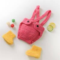 Conjunto de Disfraz de Gorro de Punto de Ganchillo para Fotografía de Bebés Recién Nacidos, Gorro Hecho a Mano para Baby Shower