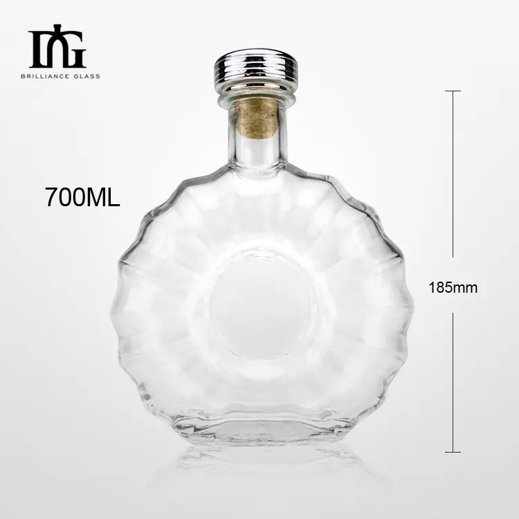 Processing Custom Wine Glass Bottles, Crystal White Glass Wine Bottles, High-End Wine Glass Packaging Bottles