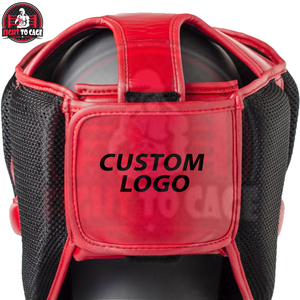 Protège-tête de boxe en cuir PU fait main de haute qualité, couleur contrastée noir et jaune, logo personnalisé, protège-bouche confortable à grande ouverture - Product Image 4