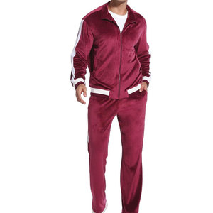 Survêtements en velours velouté Streetwear 2 pièces Ensemble veste et pantalon de jogging Extensible Séchage rapide Respirant Écologique par un fournisseur pakistanais - Product Image 3