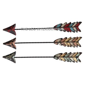 New Style Steel <b>Iron</b> Metal Joy Rustic Hand Painted Red White Green Colour High Quality 14X0.3X10 Inch Home Wall Decoration - Product Image 3