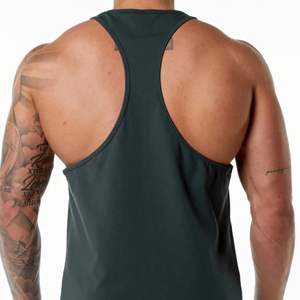94% algodón 6% Spandex relajado sudor transpirable de corte bajo Neckline abierto Racerback verde cazador hombre ASOS Stringe - Product Image 6