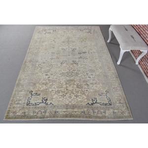 พรมขนาด 0.5x9.4 ฟุต, พรมวินเทจแบบ Runner, พรมลายปะติดสีเบจ - Product Image 1