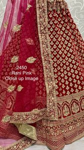 Edding ear est uality OOD uty eavelvet brombroidery Wk K ehenga Holi - Product Image 2