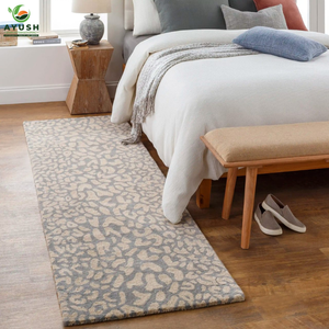 Tapis de sol rond tissé à la main en laine, tapis moelleux et tufté à la main pour la chambre à coucher et le salon - Product Image 3