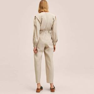 Combinaison décontractée pour femme en denim bleu de haute qualité, respirante, en coton, au-dessus du genou, courte, unie, extensible, grande taille - Product Image 5