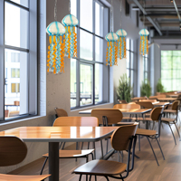 Longree fait à la main Art verre éclairage Murano méduses lustres pour la maison Restaurant salle à manger