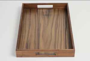 Plateau de service rectangulaire en bois naturel fabriqué à la main pour mariages et occasions spéciales Plateau de service alimentaire - Product Image 4