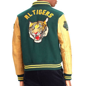 Veste d'hiver en gros Top vente en ligne Meilleur prix Veste Lettermen Service OEM Veste Lettermen quantité minimale de commande bas teint uni - Product Image 5