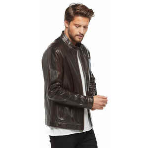 2024 couleur personnalisée 100% veste en cuir de vache pour hommes haute rue Style résistant à l'eau à capuche fourrure décoration hiver XL taille - Product Image 6