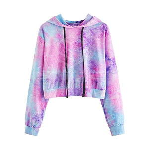 Usine directe Crop Top Hoodies Respirant Nouvelle arrivée Vêtements d'extérieur Crop Top Hoodies Séchage rapide Couleur unie Hoodies - Product Image 1