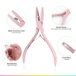 Pinzas Quirúrgicas Profesionales LENDIZER Reutilizables para Extensiones de Cabello, Herramienta para Abrir y Cerrar Anillas Micro Ring, Abreperlas, para Pelucas, de Níquel-Hierro - Product Image 4